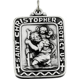 St. Christopher Medal and Necklace in .925 Sterling Silver - Roxx Fine Jewelry