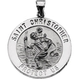 St. Christopher Medal Round in 3 Sizes in 14K Gold - Roxx Fine Jewelry