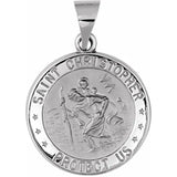 St. Christopher Medal Round in 3 Sizes in 14K Gold - Roxx Fine Jewelry