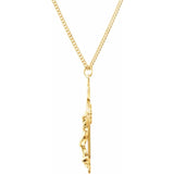 Large Crucifix Necklace 24" 24K Yellow Gold Plated - Roxx Fine Jewelry