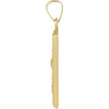 St. Christopher Medal with Milgrain Edge in 14K Yellow Gold - Roxx Fine Jewelry