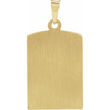 St. Christopher Medal with Milgrain Edge in 14K Yellow Gold - Roxx Fine Jewelry