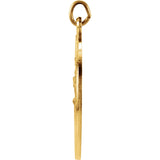 St. Christopher Round Medal in 18K Yellow Gold - Roxx Fine Jewelry