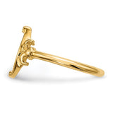 Ornate Gold Horseshoe Ring in 14K Yellow Gold