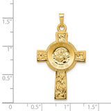 St. Joseph Cross Pendant in 14K Yellow Gold