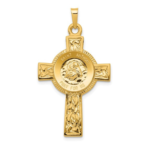 St. Anthony Cross Pendant in 14K Yellow Gold