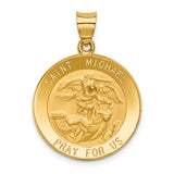 St. Michael the Archangel Pendant in 14K White or Yellow Gold - 3 Sizes - Roxx Fine Jewelry