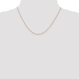 1.3mm Box Chain in 14K Rose Gold