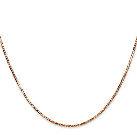 1.3mm Box Chain in 14K Rose Gold