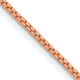 1.3mm Box Chain in 14K Rose Gold