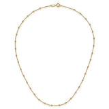 Beaded Station Necklace with Diamond-Cut Beads in 14K Yellow Gold