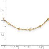 Beaded Station Necklace with Diamond-Cut Beads in 14K Yellow Gold