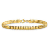 5mm Fancy Snake Chain Bracelet in 14K Yellow Gold
