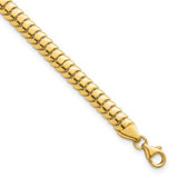 5mm Fancy Snake Chain Bracelet in 14K Yellow Gold
