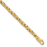 3mm Round Byzantine Bracelet in 14K Yellow Gold