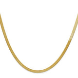 3mm Silky Herringbone Chain in 14K Yellow Gold