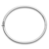 4mm Flat Top Hinged Bangle Bracelet in Sterling Silver