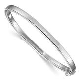 4mm Flat Top Hinged Bangle Bracelet in Sterling Silver