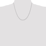 1.3mm Diamond Cut Twisted Rope Pendant Chain in 14K White Gold