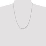 1.3mm Diamond Cut Twisted Rope Pendant Chain in 14K White Gold