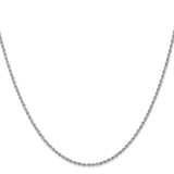 1.3mm Diamond Cut Twisted Rope Pendant Chain in 14K White Gold
