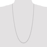 2.0mm Solid Rope Chain Bracelet or Necklace in 14K White Gold