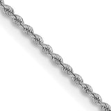 2.0mm Solid Rope Chain Bracelet or Necklace in 14K White Gold