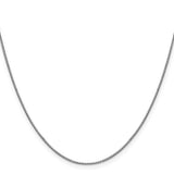 1.3mm Box Chain in 14K White Gold