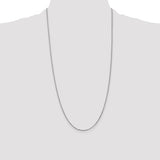 1.3mm Box Chain in 14K White Gold