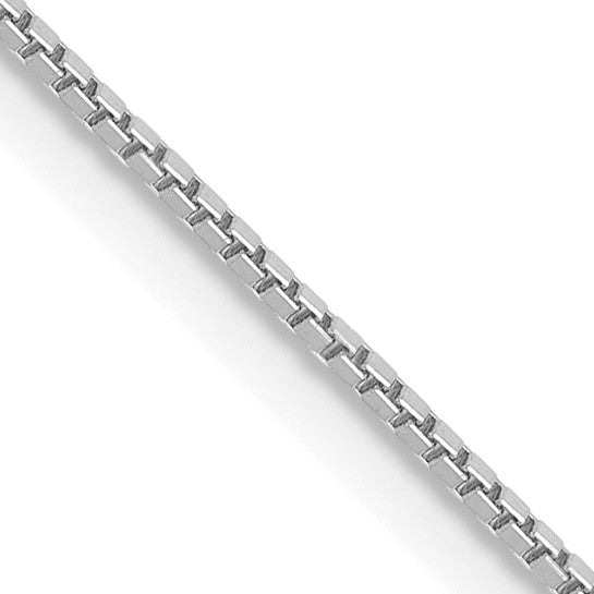 1.3mm Box Chain in 14K White Gold