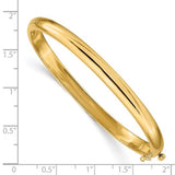 5.6mm Hinged Oval Bangle in 14K Gold