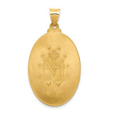 Miraculous Medal Large Oval Medal in 14K Yellow Gold - Roxx Fine Jewelry
