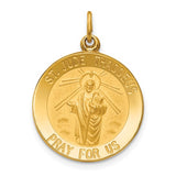 St. Jude Thaddeus Medal 3 Sizes in 14K Yellow Gold - Roxx Fine Jewelry