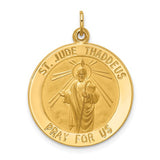 St. Jude Thaddeus Medal 3 Sizes in 14K Yellow Gold - Roxx Fine Jewelry