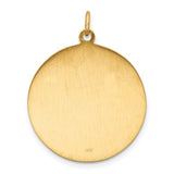 St. Jude Thaddeus 25mm Round Medal in 14K Yellow Gold