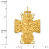 Celtic Inspired Four Way Cross Pendant  in 14K Yellow Gold - Roxx Fine Jewelry