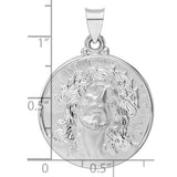 Face of Jesus Medal (Ecco Homo) Hollow 3 Sizes in 14K White or Yellow Gold