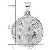Face of Jesus Medal (Ecco Homo) Hollow 3 Sizes in 14K White or Yellow Gold