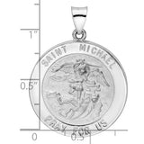 St. Michael the Archangel Pendant in 14K White or Yellow Gold - 3 Sizes