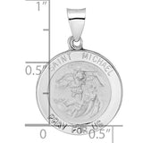 St. Michael the Archangel Pendant in 14K White or Yellow Gold - 3 Sizes - Roxx Fine Jewelry