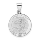 St. Michael the Archangel Pendant in 14K White or Yellow Gold - 3 Sizes - Roxx Fine Jewelry