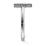 Negative Space Diamond Ring "Dahlia" Double Vertical Bar Ring