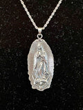 Our Lady of Guadalupe Pendant in Sterling Silver