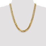 Curb Chain 9.5mm Statement Bracelet or Chain in 14K Yellow Gold