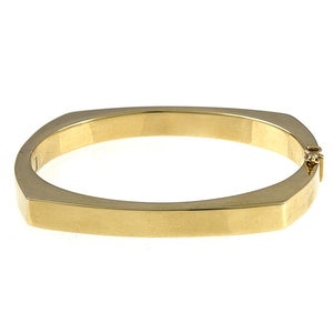6mm Square Hinged Bangle Bracelet in 14K Yellow Gold