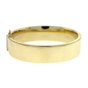 15.8mm Flat Top Hinged Bangle in 14K Gold