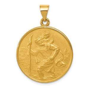 St. Christopher Medal in 18K Yellow Gold - Roxx Fine Jewelry