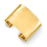Polished Cuff Bracelet 47mm in 14K Gold from Italy - Roxx Fine Jewelry
