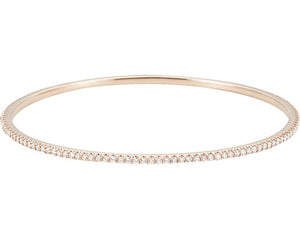 Eternity Diamond Bangle Bracelet 1, 2, and 3 ct Stackable in 14K Gold - Roxx Fine Jewelry