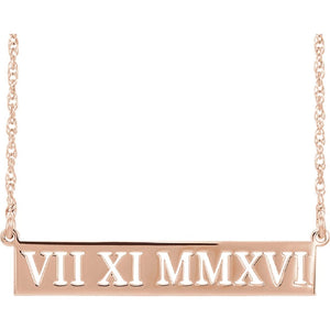 Roman Numeral 18" Necklace and Ring in 14K Gold - Roxx Fine Jewelry